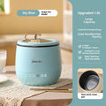 Mini 18L electric cooker for 1-2 persons, beige, 350W, 110V US plug, multifunctional for porridge
