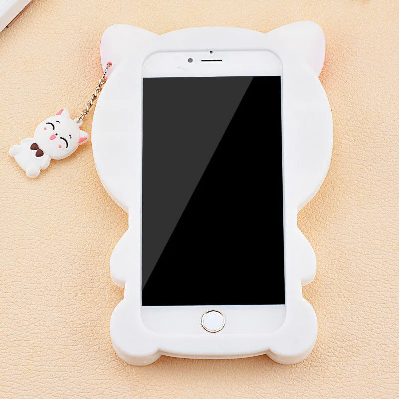Soft silicone phone shell case showing edge protection, fitted on a smartphone.