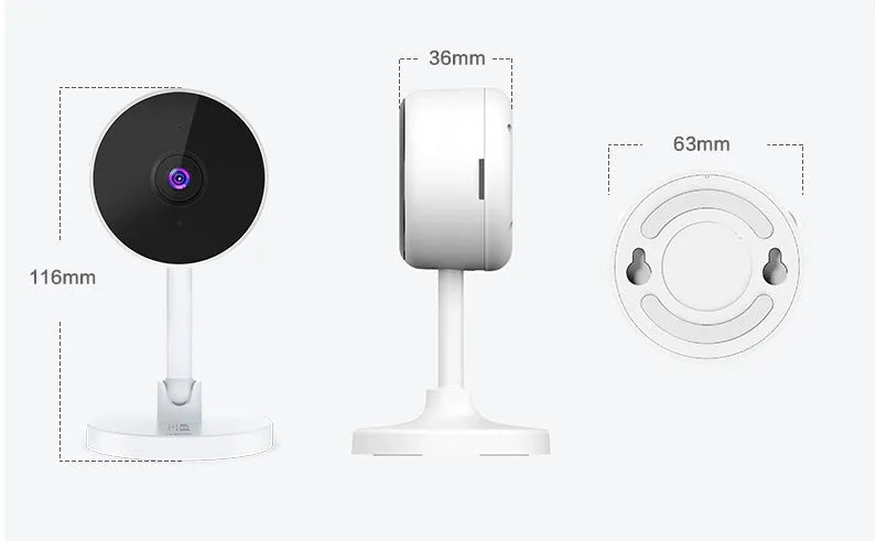 White FLASH FISH WiFi home monitor gun camera with 1080p HD video and microSD card slot