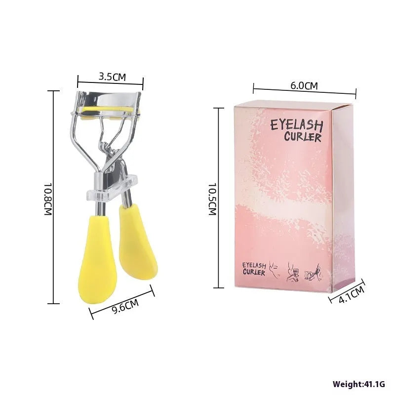 A4 manual eyelash curler with silicone comb in carbon steel and ABS construction
