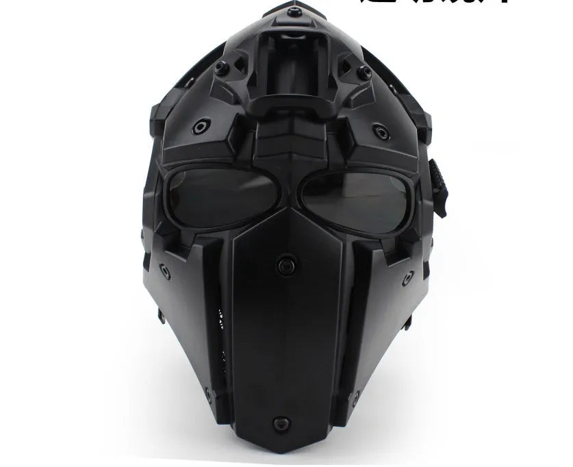 Ronin Tactical Helmet in polymer with adjustable straps and EVA pad, shown in black