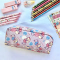 Printed PVC pencil case cylindrical design 19 cm Japanese cute cartoon pattern soft material