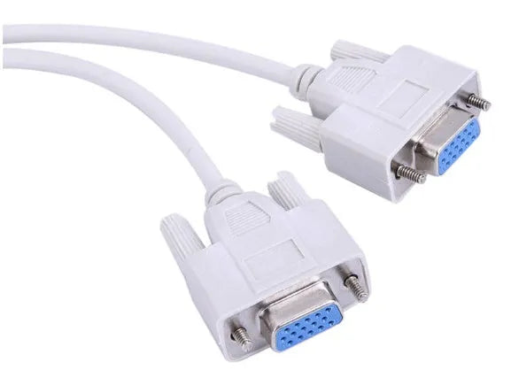 1 male VGA to 2 female VGA Y splitter cable for dual monitor connection