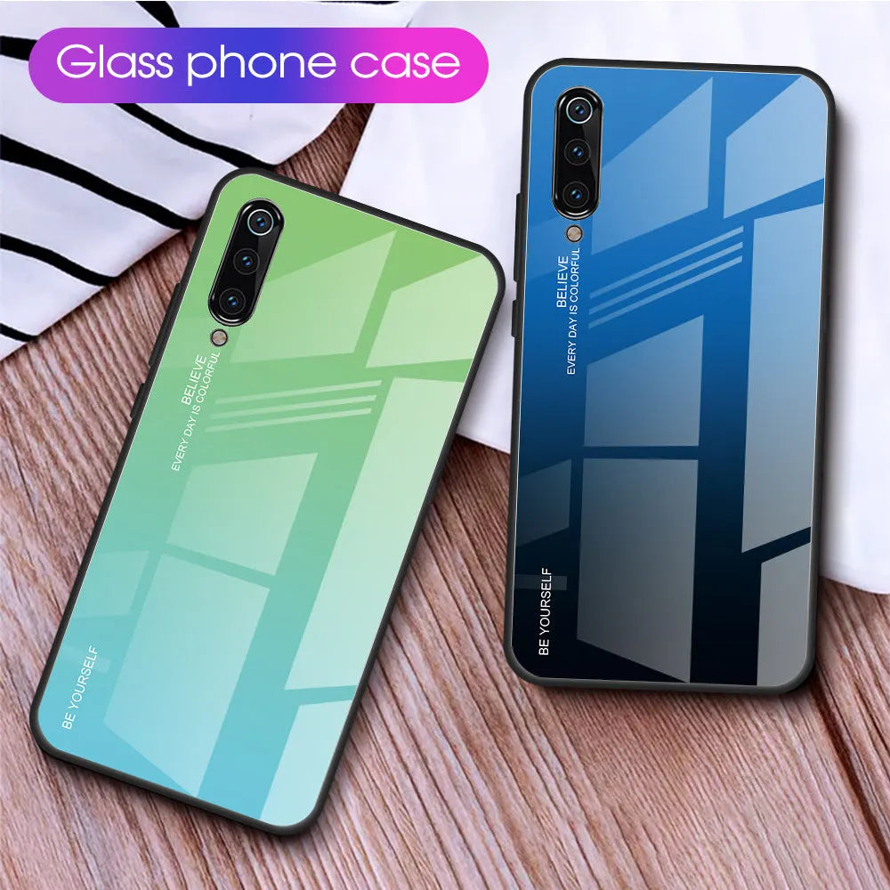 Gradient glass phone case with colour-shifting design for Redmi and Note smartphones