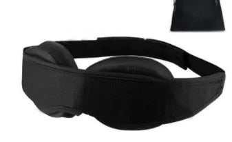 Adjustable 3D sponge eye mask visor in dark gray with contoured design