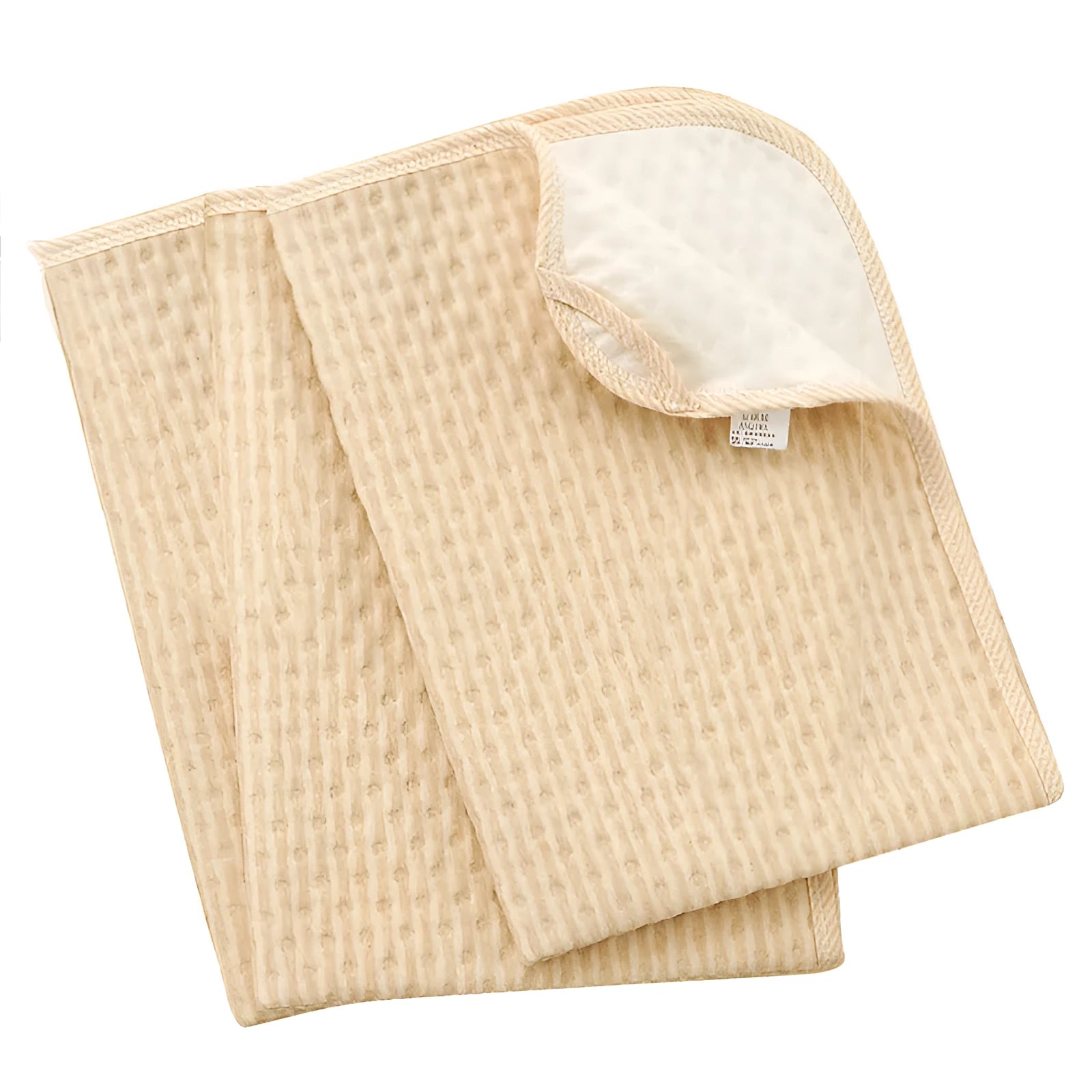 Brown stripe baby changing mat with washable cotton surface and TPU waterproof layer