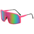 Windproof cycling sunglasses with black PC and metal frame and grey lens for men and women