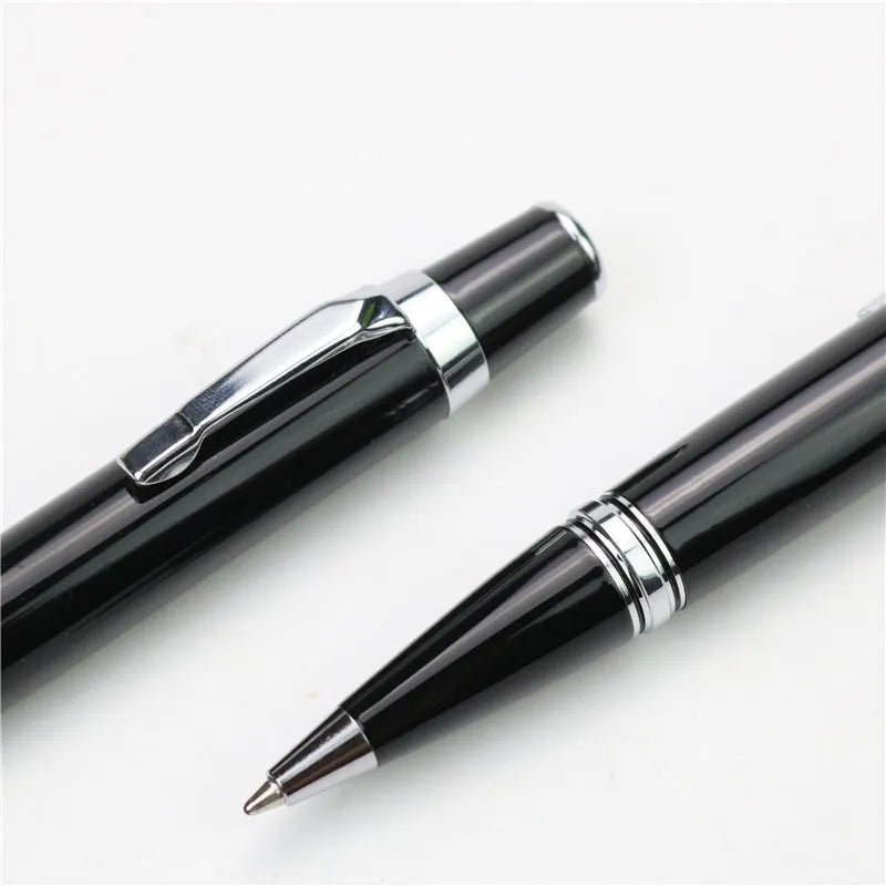 Baozhu full metal black rollerball pen with 0.7mm refill and two spare refills