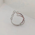 Brass spherical ring for women in gold or silver plating.