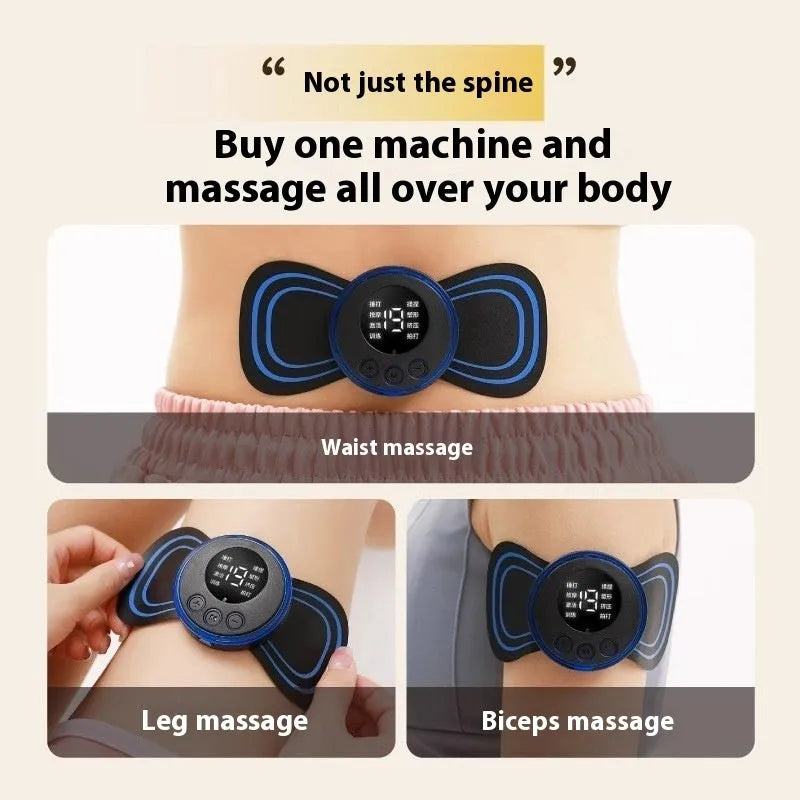 EMS portable smart shoulder and neck massage instrument with ABS shell, USB powered, fatigue relief