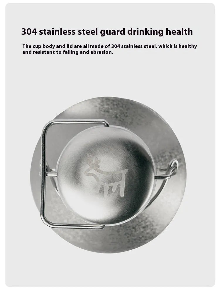 Stainless steel outdoor thermal pot with large capacity for camping and portable use