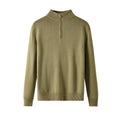 Men's slim fit casual wool sweater in black, a long sleeved thickened pullover.