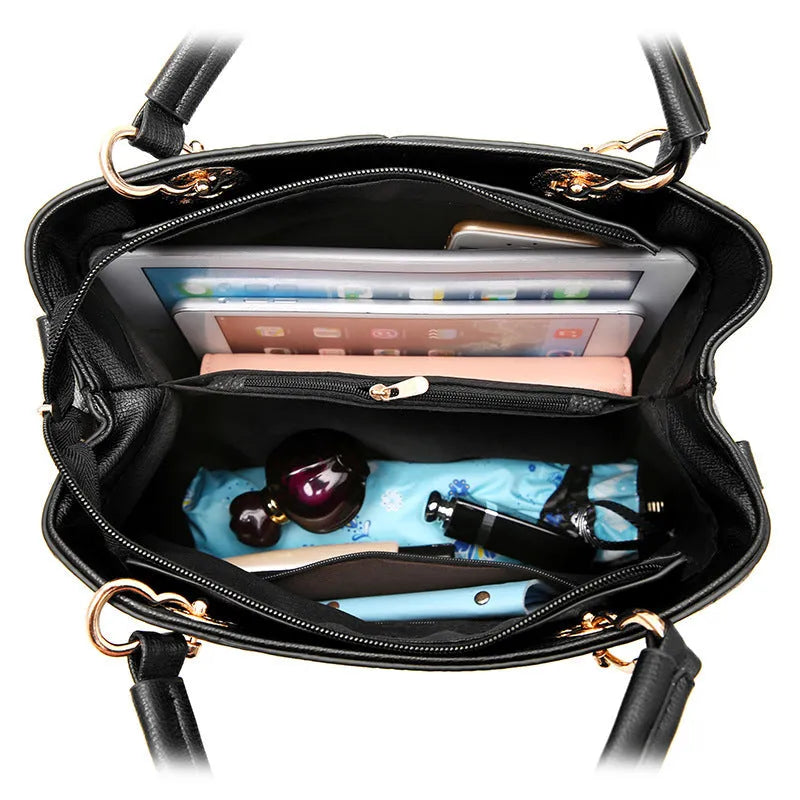 Retro style PU handbag in multiple colours showing zip opening and adjustable shoulder strap