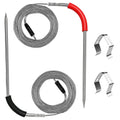 Silver portable home oven meat temperature probe on a kitchen surface for accurate cooking
