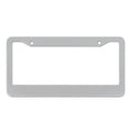 Minimalist black aluminium alloy license plate frame with round holes for an American Standard car.