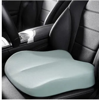 Car seat height adjustment cushion with Ice Silk fabric in various colour options showing 41x41x10cm dimensions