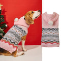 Classic diamond pattern pet sweater in acrylic knit fabric for dogs or cats