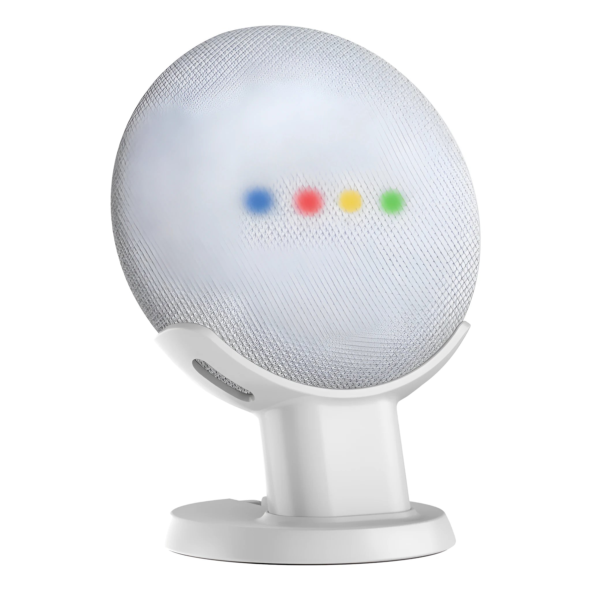 Black and white plastic table holder stands for Google Home Mini voice assistant