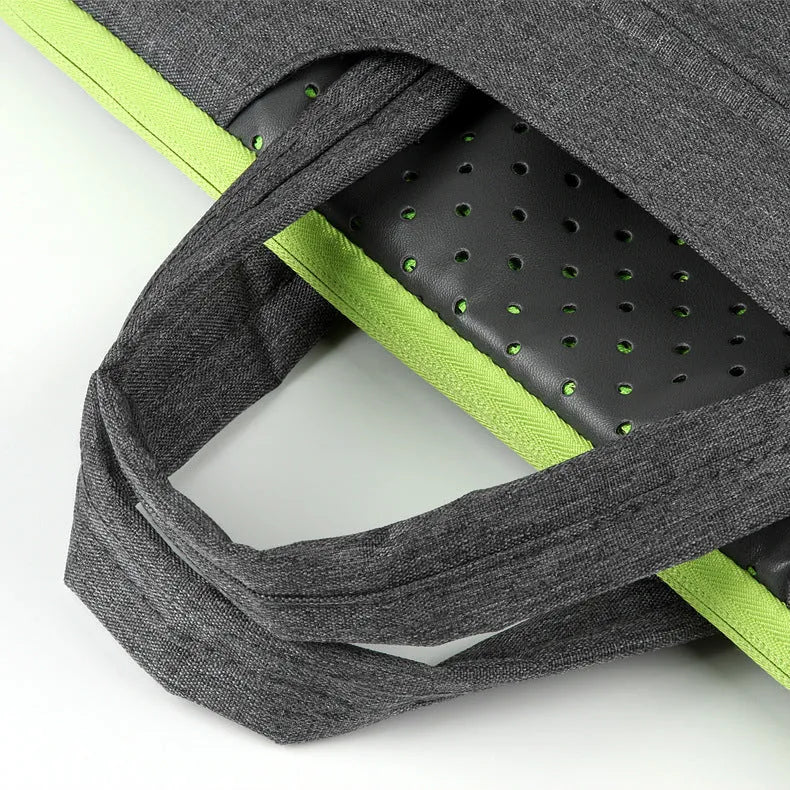 Ant cloth laptop sleeve for MacBook Air Pro with soft handle, available in Apple Gray, on a plain background