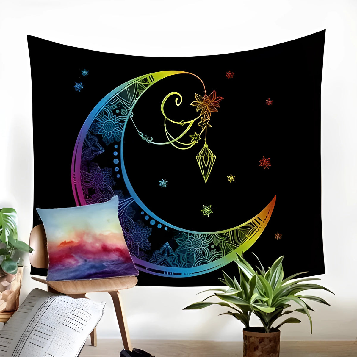 Machine woven polyester plush tapestry tarpaulin with geometric abstract pattern, European classical style, rectangle shape