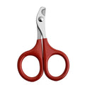 Professional pet nail clippers with stainless steel blades and coloured rubber grip handle