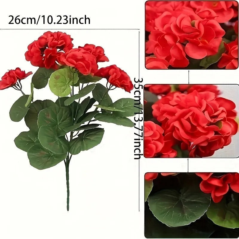 Artificial crabapple silk flower decoration 35cm tall in pink colour for home or outdoor use