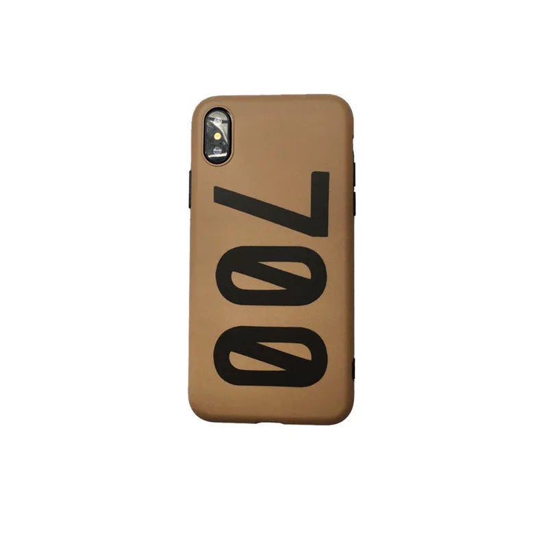 Number 350 brown slim phone case for iPhone 11, 11 Pro Max and other models with stitched edges