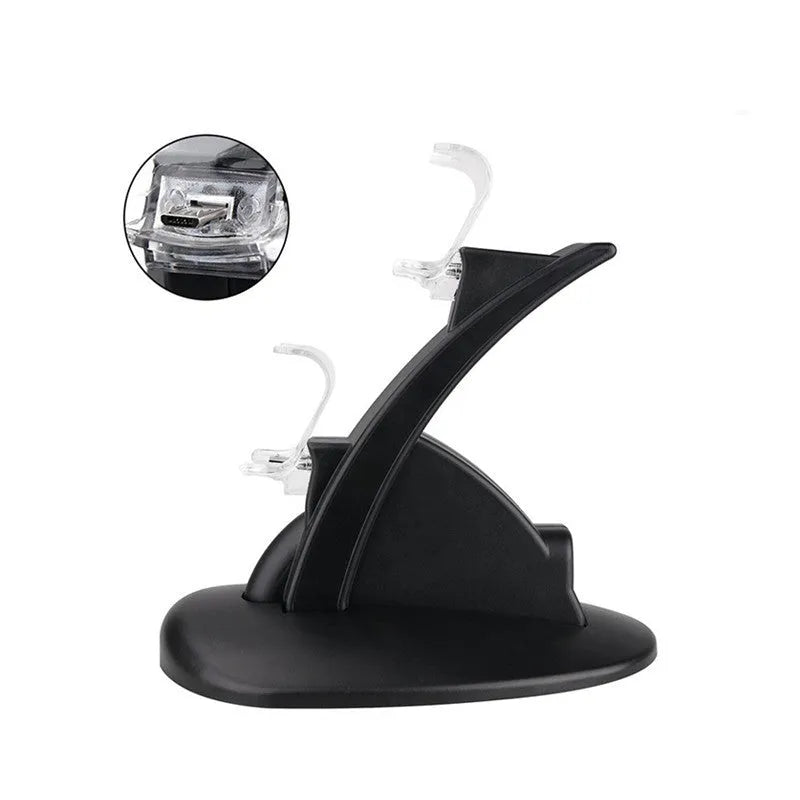 Black Xbox One dual controller charging dock station for two gamepads