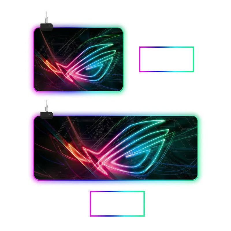 Luminous Prodigal Eye glare pattern mouse pad with rubber base and cloth surface in 300x800mm size