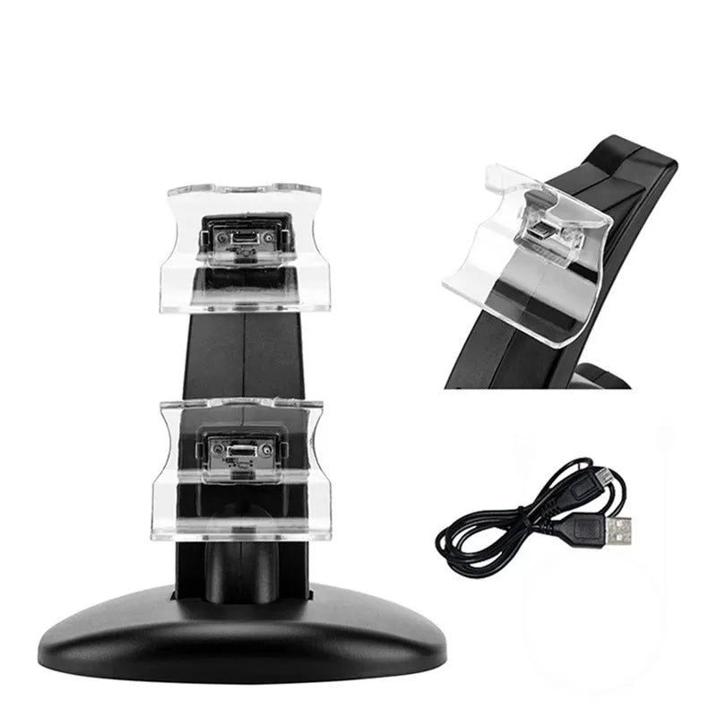 Black Xbox One dual controller charging dock station for two gamepads