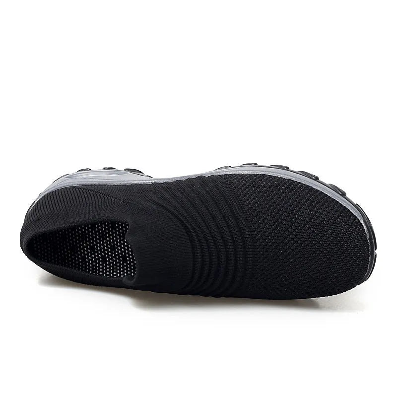Dancing soft bottom flying woven rocking shoes in black camouflage colour with mesh upper and front strap