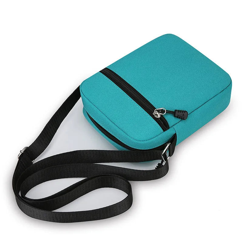 Men's and women's Oxford cloth casual shoulder bag in six colours with outer slit pocket