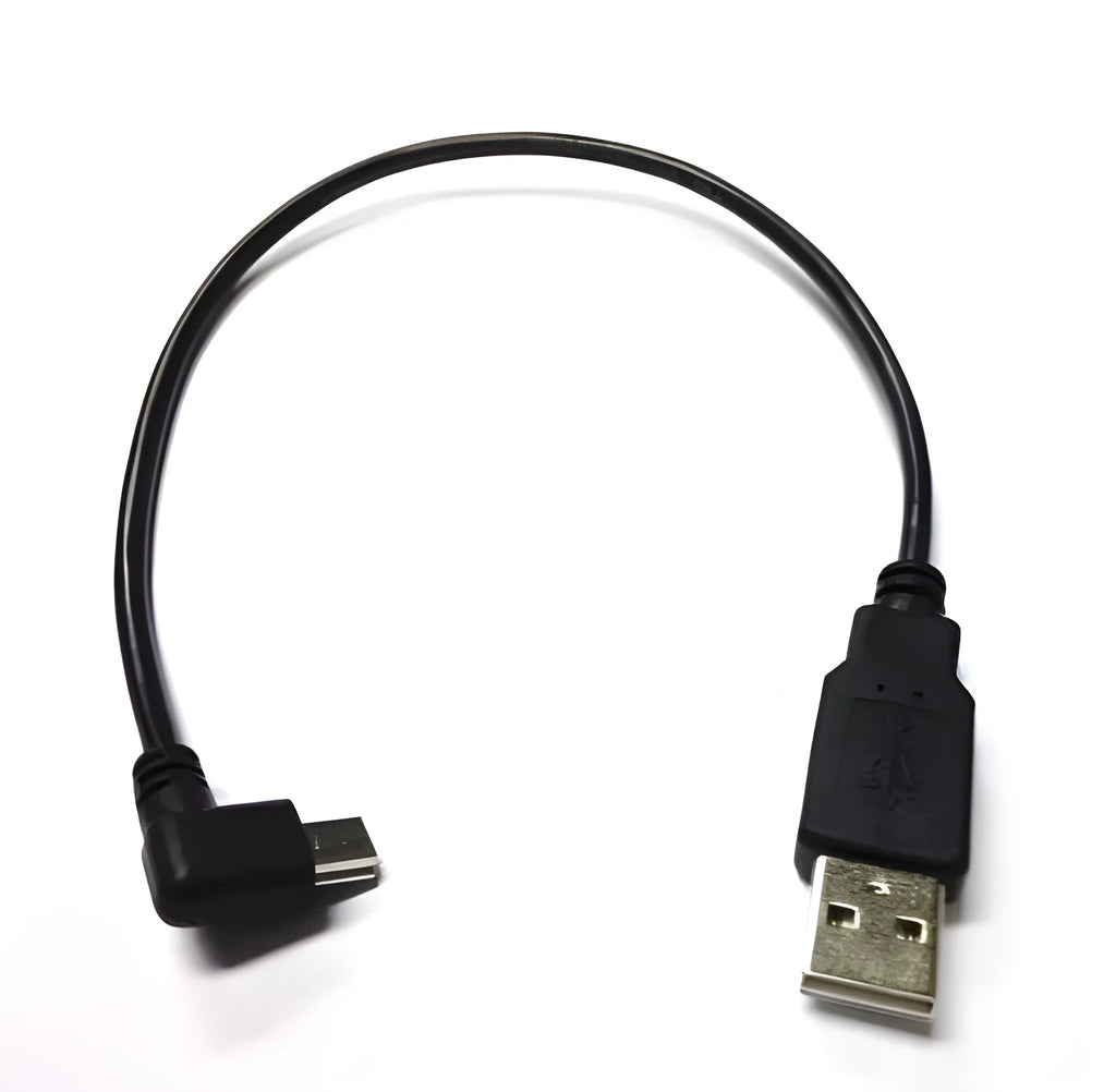 USB Mini 5Pin 5P right-angle male to USB 2.0 A male plug cable, 0.2m, black