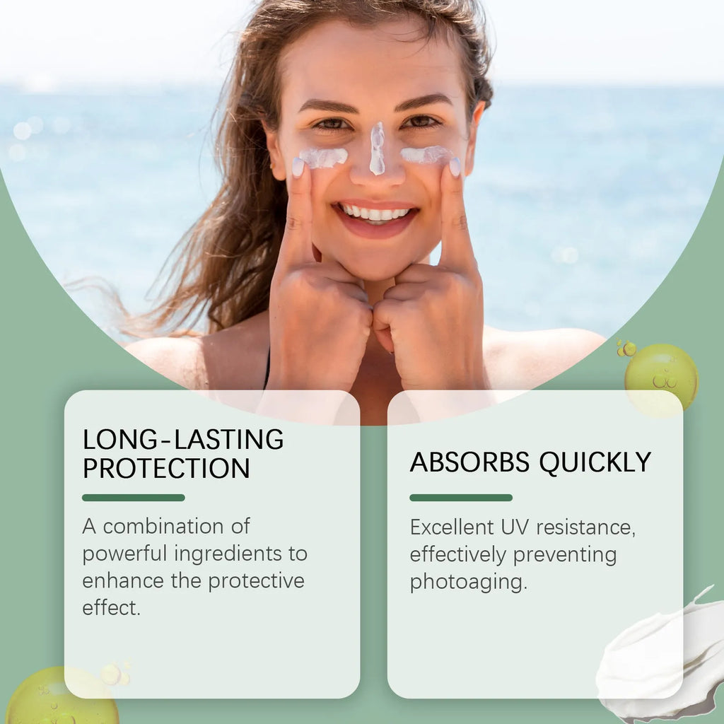60g protective sunscreen cream tube for summer ultraviolet ray resistance with ethyl hexyl methoxycinnamate
