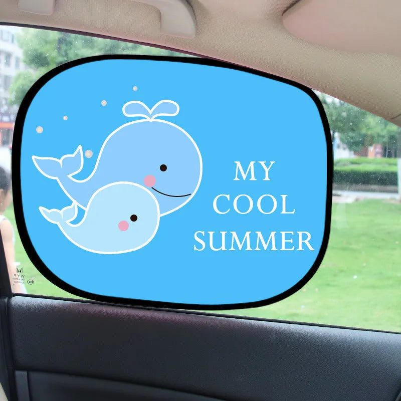 Electrostatic adsorption car sunshade for side windows with nylon mesh material