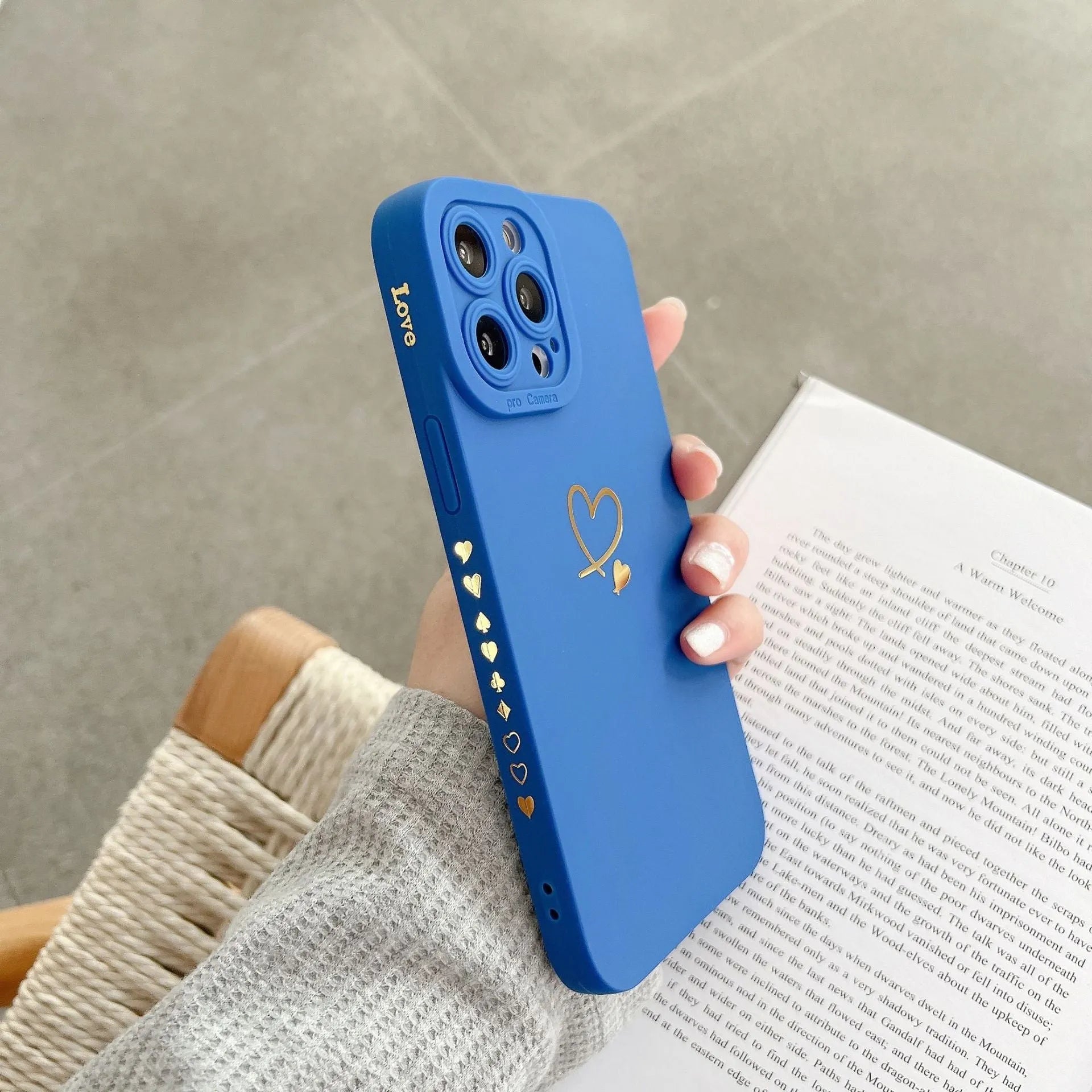 Soft Love TPU shockproof phone case with silicone bumper for Apple iPhone, beige colour