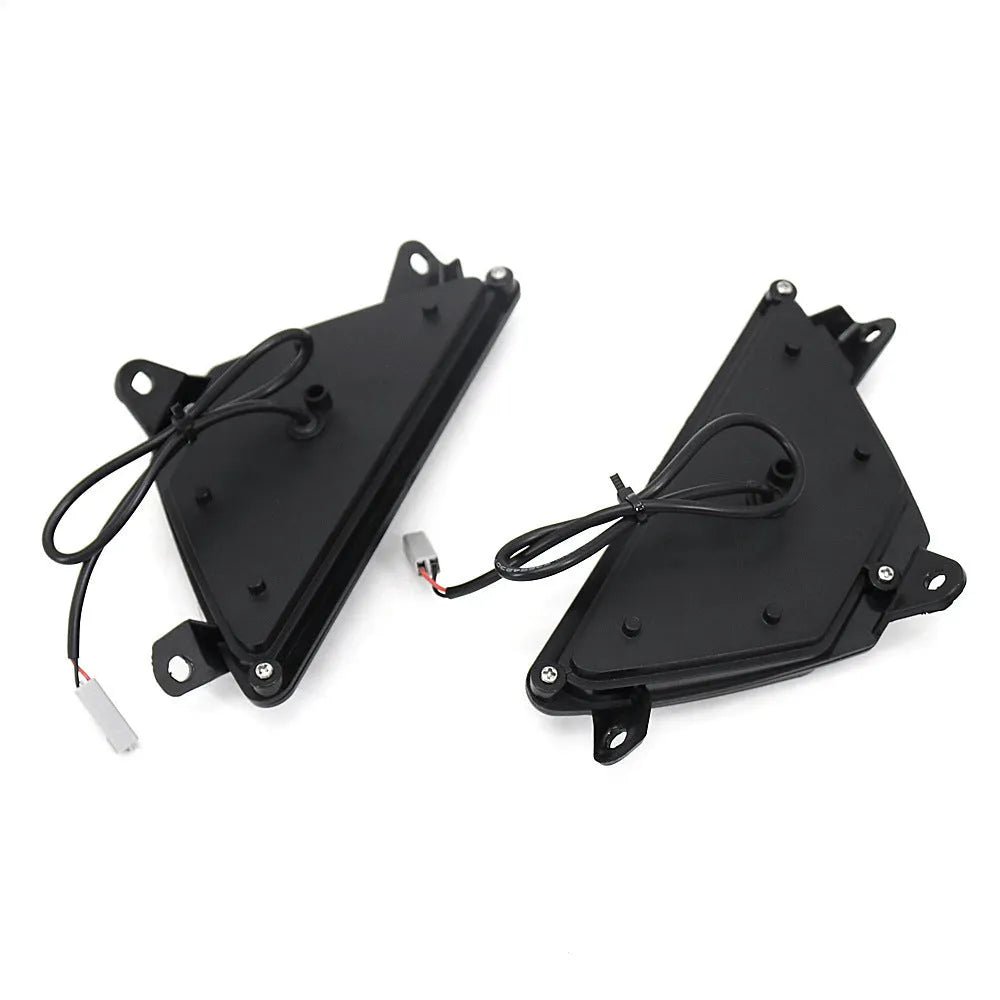 Black LED turn signal with hexagonal lens for Kawasaki Ninja ZX-6R 300 400 650 1000 plug and play