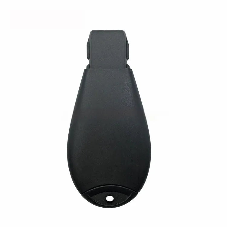 Chrysler Dodge car key replacement shell in ABS brass and nylon, showing dimensions 85mm x 42mm x 15mm.