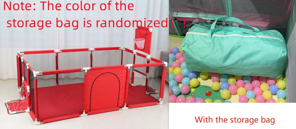 Stainless steel frame children's playpen tent with Oxford cloth enclosure in blue colour
