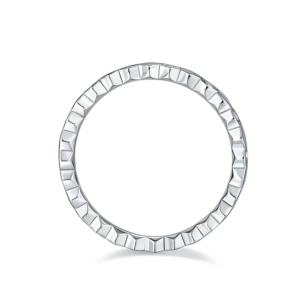 Bee Dance moissanite wedding ring set S925 silver platinum-plated with GRA certificate in gift box, sizes 5-9