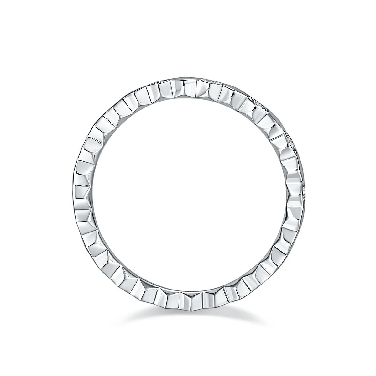 Bee Dance moissanite wedding ring set S925 silver platinum-plated with GRA certificate in gift box, sizes 5-9