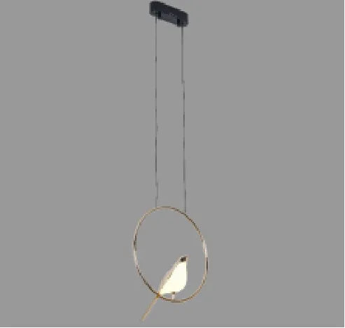 Modern simple aluminium alloy hall lamp with iron chandelier design and adjustable height feature