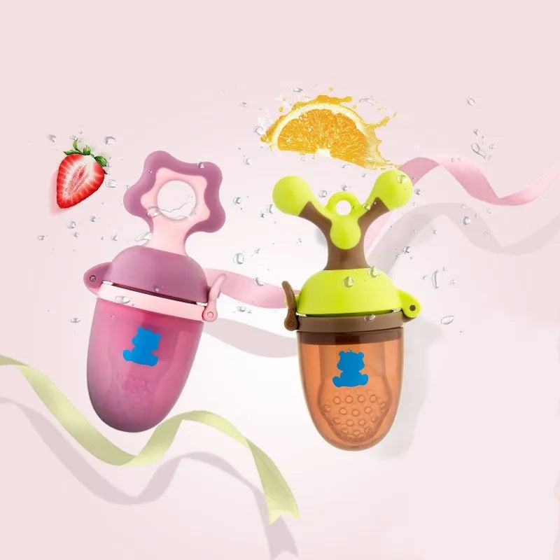 Green polypropylene baby bite trainer ring for teething infants