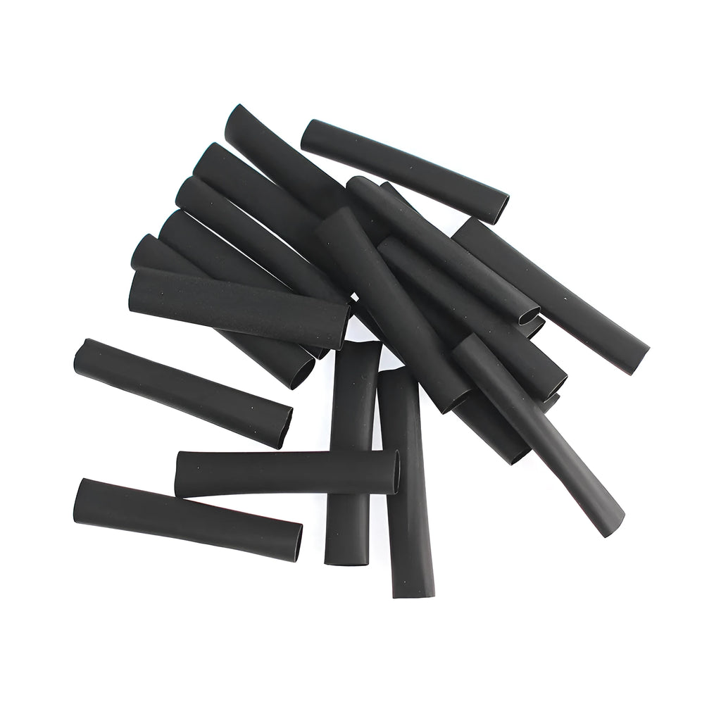 Black polyolefin heat shrink tube kit with flame-retardant waterproof properties for cable and USB wire insulation