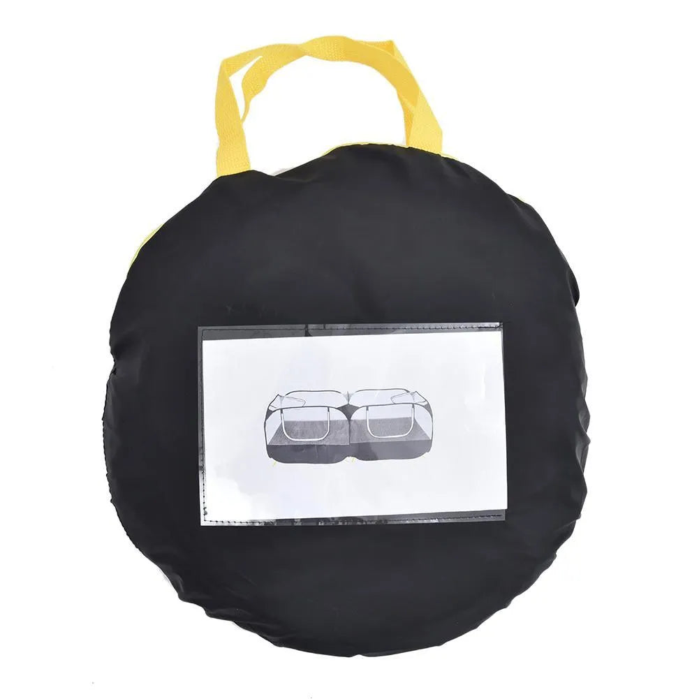 2 in 1 polyester pet playpen, 185 x 64cm, in black or blue, with 8 ground nails and removable bottom