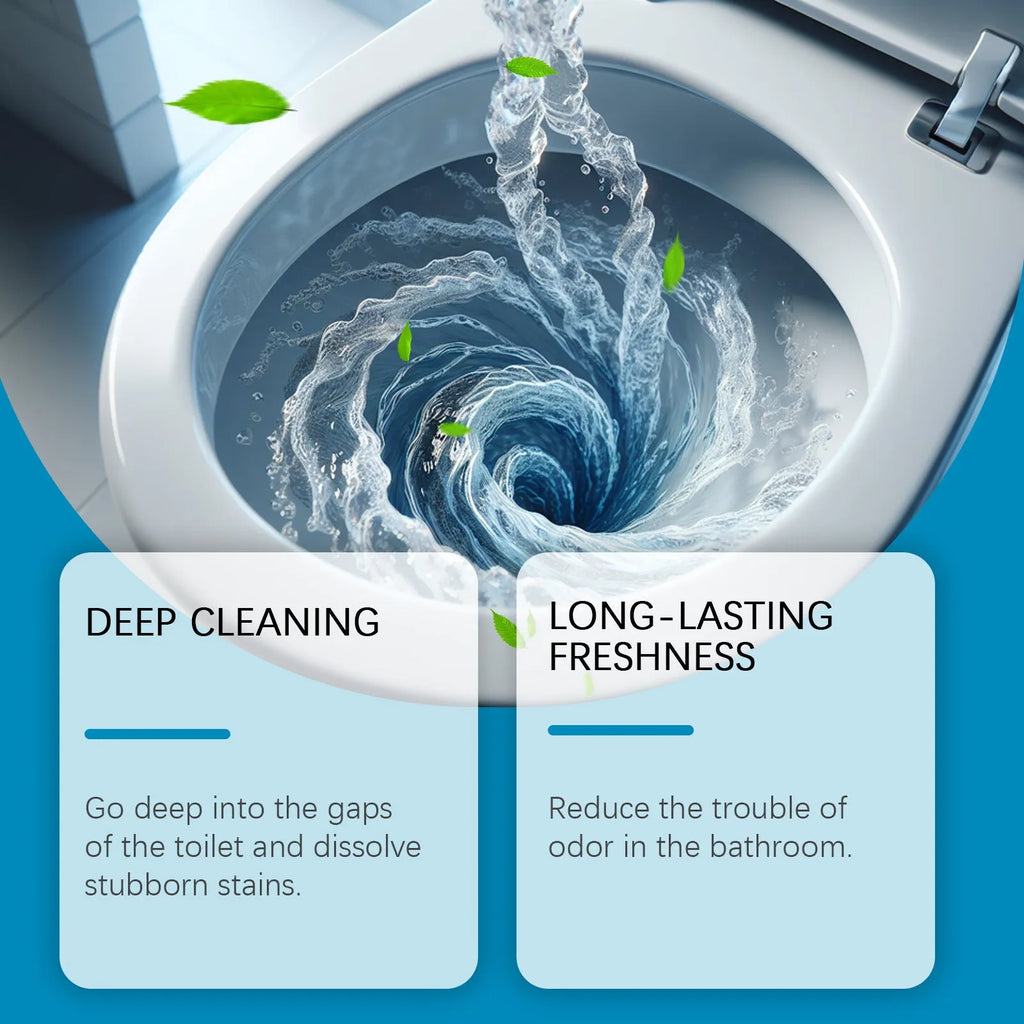 Toilet cleaning powder sachets with baking soda for urine stain and odour removal