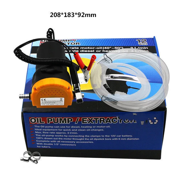 12V 24V DC oil pump transfer pump with red and black wires compact 128x85x81mm for engine oil extraction
