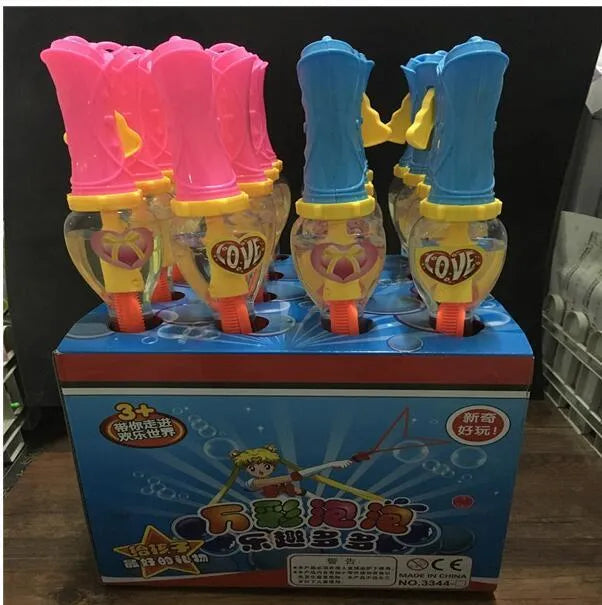 46cm long bubble gun in western sword shape for children's outdoor play, PC plastic, random colour
