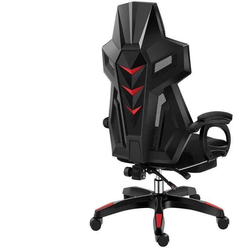 Ergonomic swivel office chair with black frame, mesh backrest, PP frame, and reclining seat