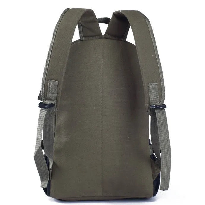 Canvas backpack for men students with zipper closure, 44x28x16cm, in five colours